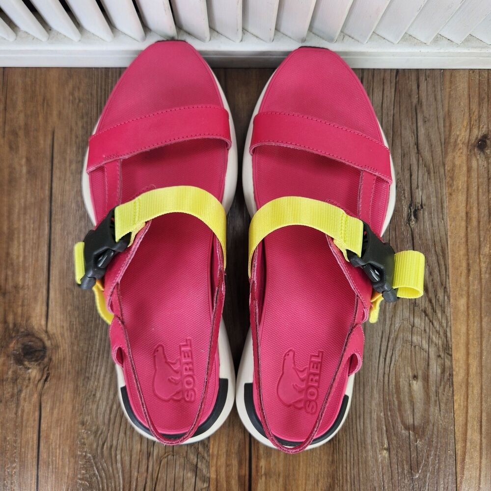 Sorel Kinetic Impact Sling Sandals Womens Sz 8.5 Cactus Pink Jet Colorful Hiking - Picture 5 of 10